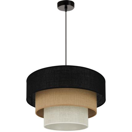 Brilagi - Żyrandol na lince ASPEN LUNETA 1xE27/15W/230V śr. 45 cm czarny/beżowy/kremowy