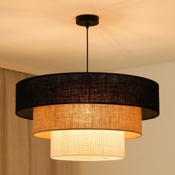 Brilagi - Żyrandol na lince ASPEN LUNETA 1xE27/15W/230V śr. 60 cm czarny/beżowy/kremowy
