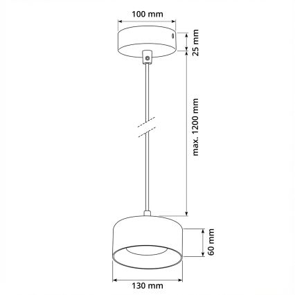 Brilagi - Żyrandol na lince AURA LUX 1xGX53/30W/230V czarny/złoty