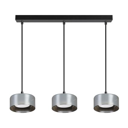 Brilagi - Żyrandol na lince AURA LUX 3xGX53/30W/230V czarny/przydymione szkło