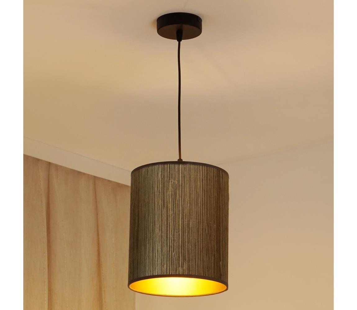 Brilagi - Żyrandol na lince BOSTON ROLLER 1xE27/15W/230V śr. 21 cm brązowy/złoty