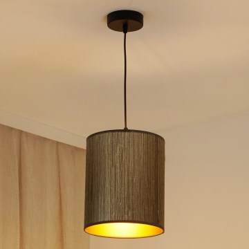 Brilagi - Żyrandol na lince BOSTON ROLLER 1xE27/15W/230V śr. 21 cm słoma brązowy/złoty