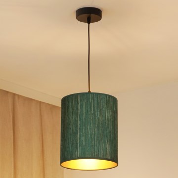 Brilagi - Żyrandol na lince BOSTON ROLLER 1xE27/15W/230V śr. 21 cm słoma zielony/złoty