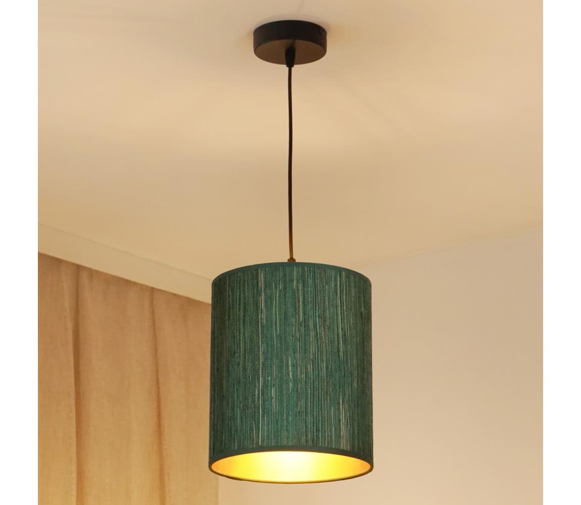 Brilagi - Żyrandol na lince BOSTON ROLLER 1xE27/15W/230V śr. 21 cm zielony/złoty