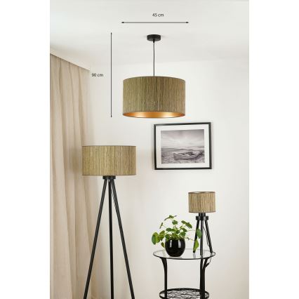 Brilagi - Żyrandol na lince BOSTON ROLLER 1xE27/15W/230V śr. 45 cm słoma brązowy/złoty
