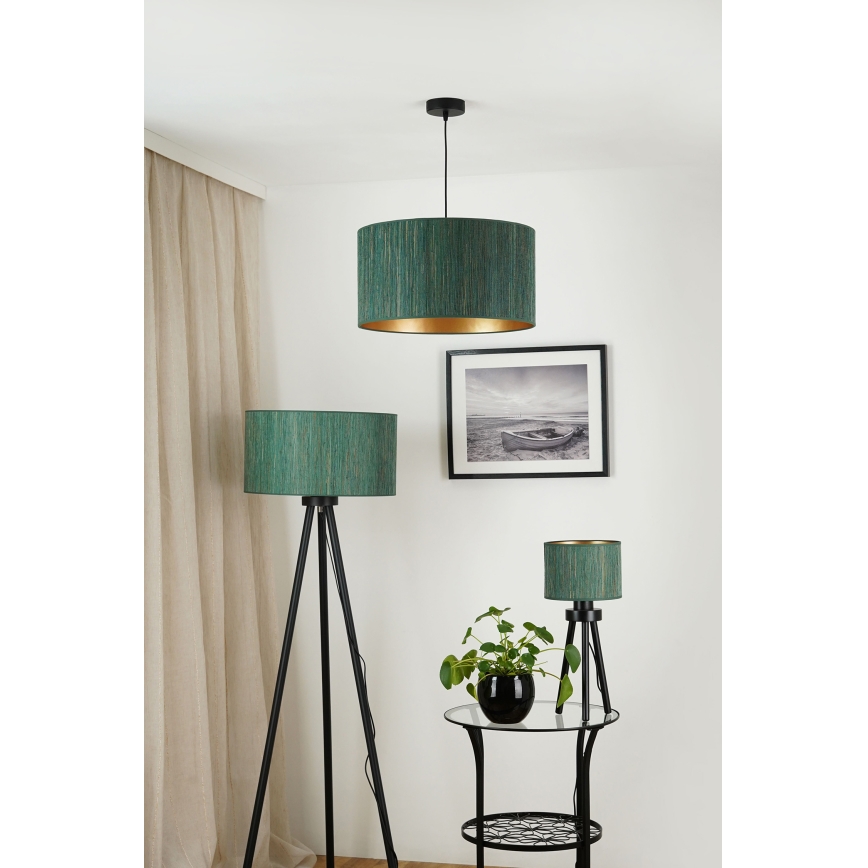 Brilagi - Żyrandol na lince BOSTON ROLLER 1xE27/15W/230V śr. 45 cm słoma zielony/złoty