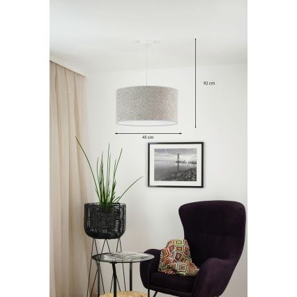 Brilagi - Żyrandol na lince BOUCLE ROLLER 1xE27/15W/230V śr. 45 cm szary