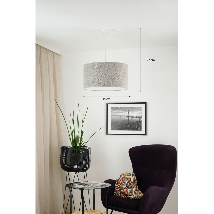Brilagi - Żyrandol na lince BOUCLE ROLLER 1xE27/15W/230V śr. 45 cm szary
