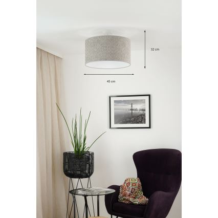 Brilagi - Żyrandol na lince BOUCLE ROLLER 1xE27/15W/230V śr. 45 cm szary