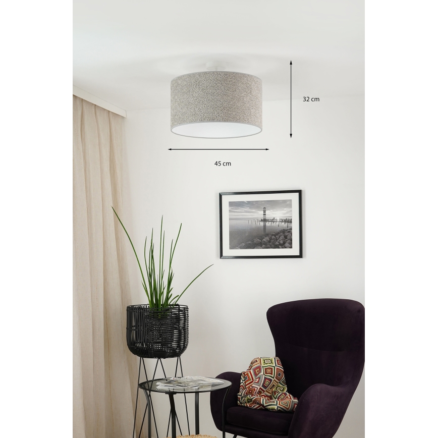 Brilagi - Żyrandol na lince BOUCLE ROLLER 1xE27/15W/230V śr. 45 cm szary