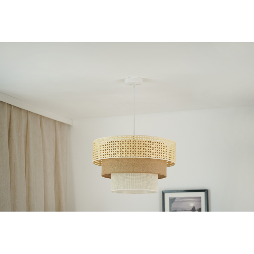 Brilagi - Żyrandol na lince CEDAR LUNETA 1xE27/15W/230V śr. 45 cm beżowy/brązowy/kremowy