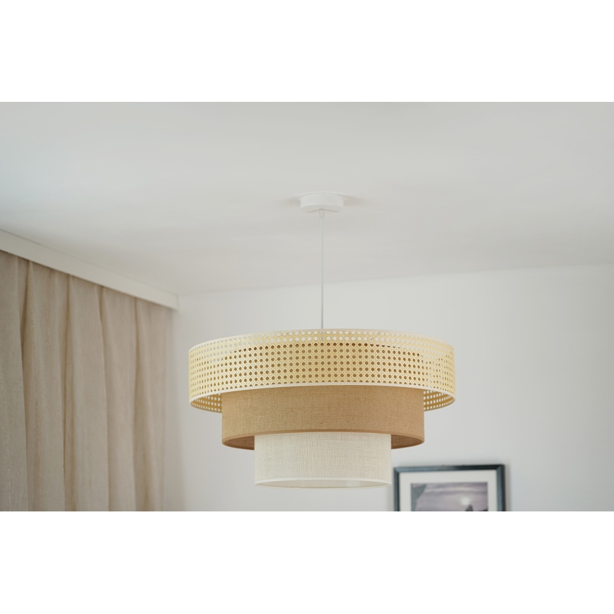 Brilagi - Żyrandol na lince CEDAR LUNETA 1xE27/15W/230V śr. 60 cm beżowy/brązowy/kremowy