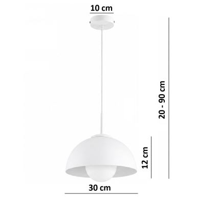 BRILAGI - Żyrandol na lince COSMO 1xE27/60W/230V śr. 30 cm biały/złoty