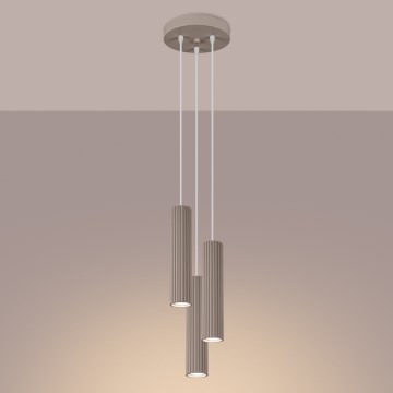 Brilagi - Żyrandol na lince CRESTO 3xGU10/10W/230V taupe