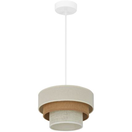 Brilagi - Żyrandol na lince DENVER LUNETA 1xE27/15W/230V śr. 25 cm beżowy/brązowy/kremowy