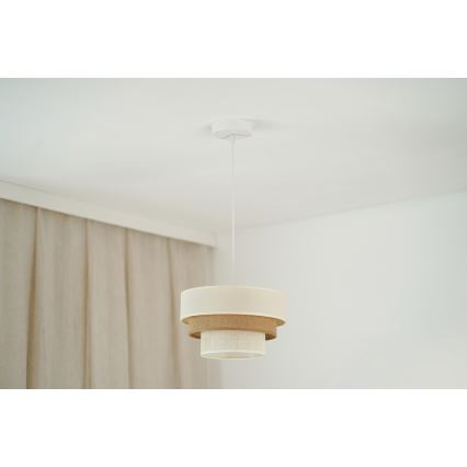Brilagi - Żyrandol na lince DENVER LUNETA 1xE27/15W/230V śr. 25 cm beżowy/brązowy/kremowy