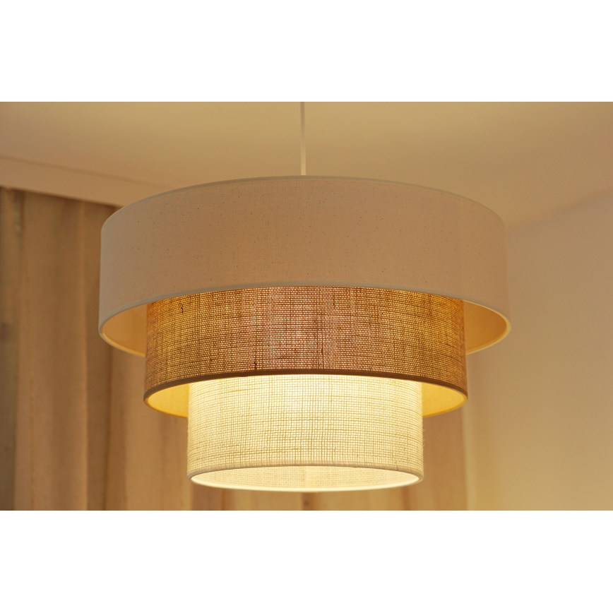 Brilagi - Żyrandol na lince DENVER LUNETA 1xE27/15W/230V śr. 45 cm beżowy/brązowy/kremowy