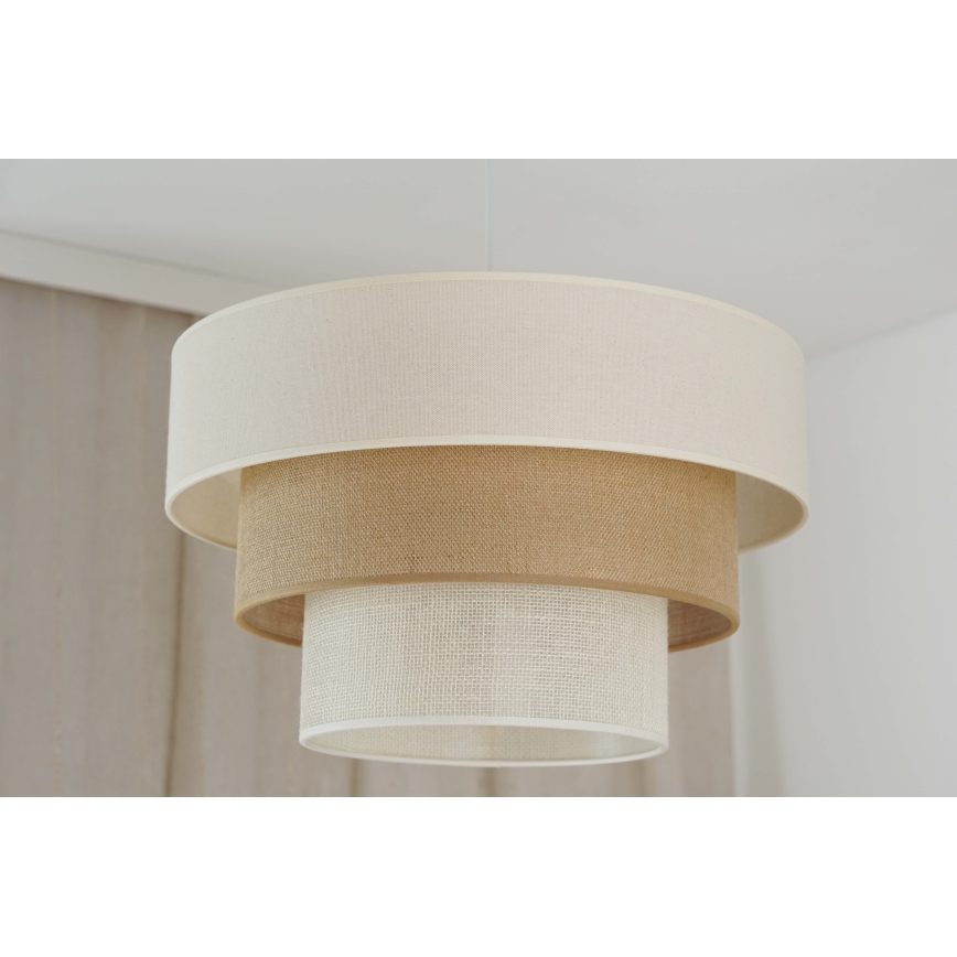 Brilagi - Żyrandol na lince DENVER LUNETA 1xE27/15W/230V śr. 45 cm beżowy/brązowy/kremowy