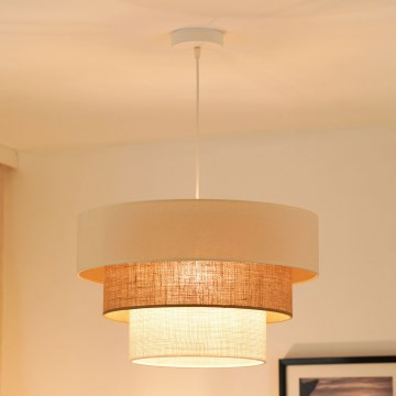 Brilagi - Żyrandol na lince DENVER LUNETA 1xE27/15W/230V śr. 45 cm beżowy/brązowy/kremowy