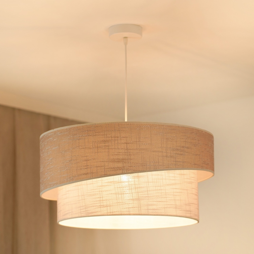 Brilagi - Żyrandol na lince DOVER SHINE 1xE27/15W/230V śr. 50 cm szary/kremowy