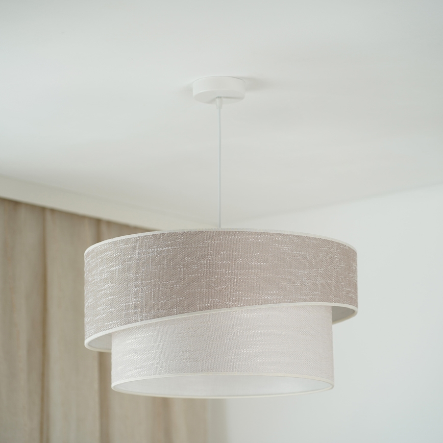 Brilagi - Żyrandol na lince DOVER SHINE 1xE27/15W/230V śr. 50 cm szary/kremowy