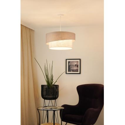 Brilagi - Żyrandol na lince DOVER SHINE 1xE27/15W/230V śr. 50 cm szary/kremowy