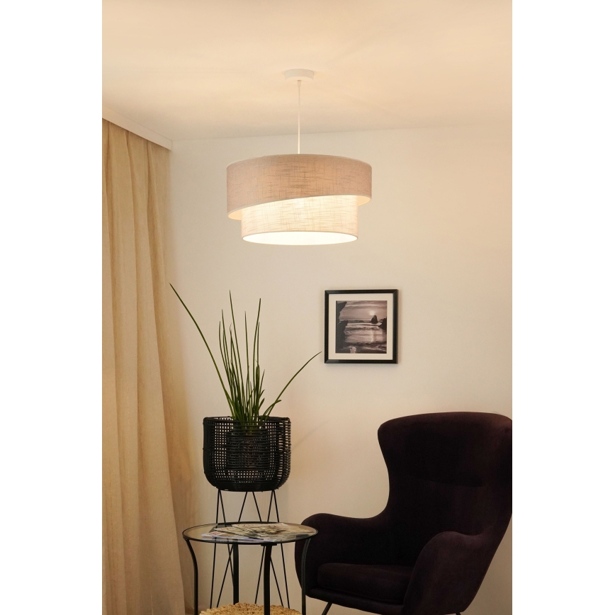 Brilagi - Żyrandol na lince DOVER SHINE 1xE27/15W/230V śr. 50 cm szary/kremowy