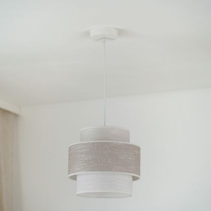 Brilagi - Żyrandol na lince DOVER SPACE 1xE27/15W/230V śr. 25 cm szary/kremowy