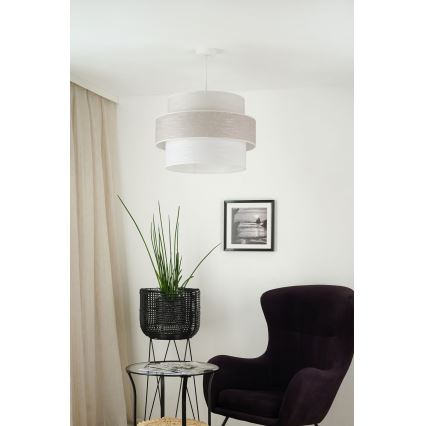 Brilagi - Żyrandol na lince DOVER SPACE 1xE27/15W/230V śr. 50 cm szary/kremowy