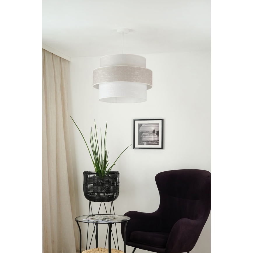 Brilagi - Żyrandol na lince DOVER SPACE 1xE27/15W/230V śr. 50 cm szary/kremowy
