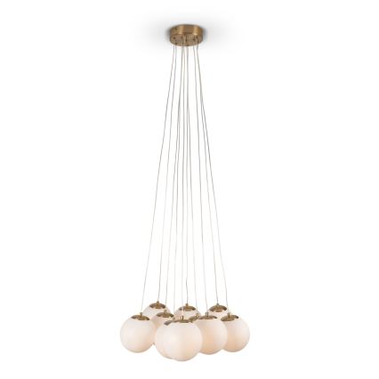 Brilagi - Żyrandol na lince GLOBE 10xE14/15W/230V biały