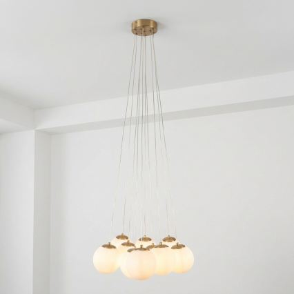 Brilagi - Żyrandol na lince GLOBE 10xE14/15W/230V biały
