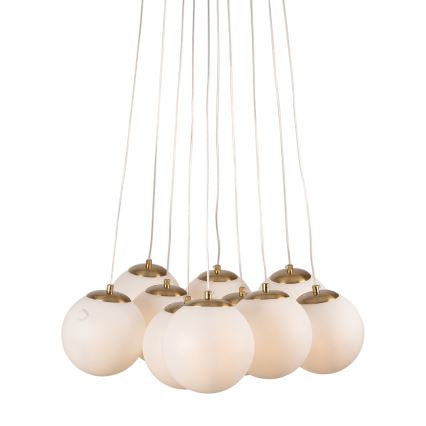 Brilagi - Żyrandol na lince GLOBE 10xE14/15W/230V biały