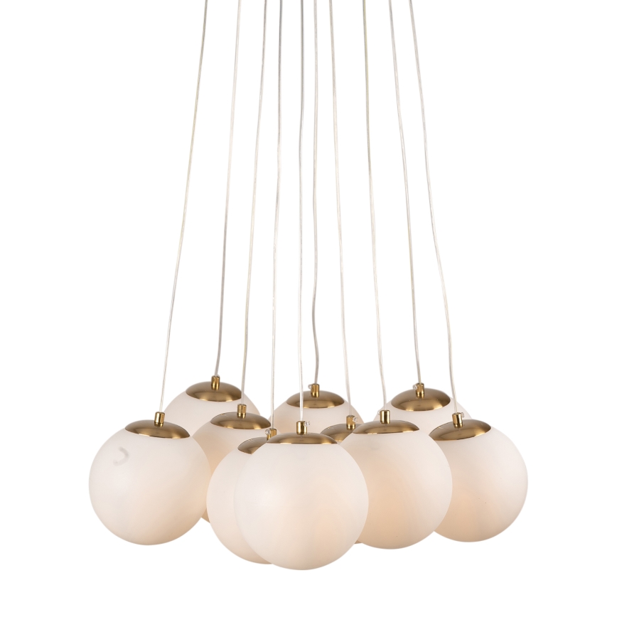 Brilagi - Żyrandol na lince GLOBE 10xE14/15W/230V biały
