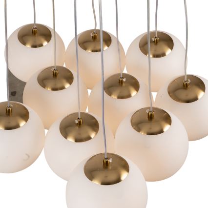 Brilagi - Żyrandol na lince GLOBE 10xE14/15W/230V biały