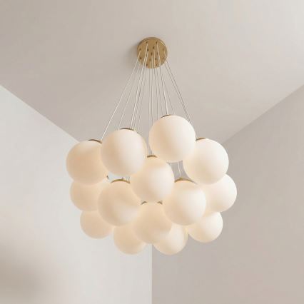 Brilagi - Żyrandol na lince GLOBE 15xE14/15W/230V biały