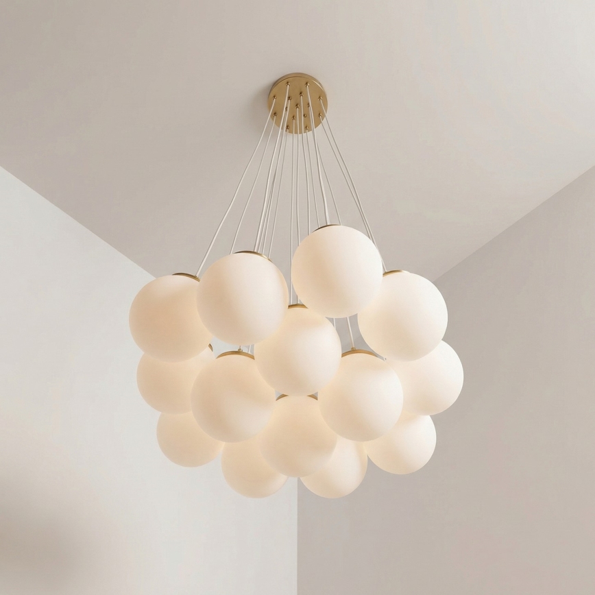 Brilagi - Żyrandol na lince GLOBE 15xE14/15W/230V biały