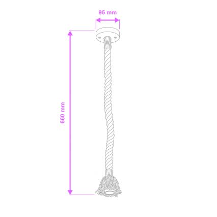 Brilagi - Żyrandol na lince KOS 1xE27/60W/230V buk