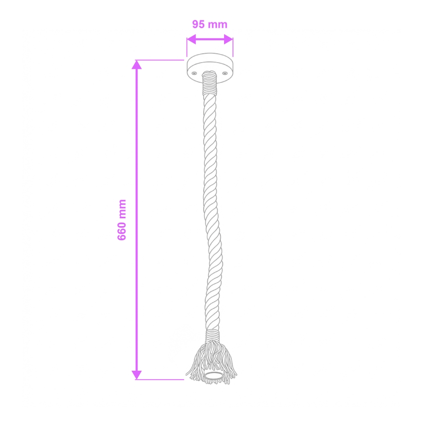 Brilagi - Żyrandol na lince KOS 1xE27/60W/230V buk