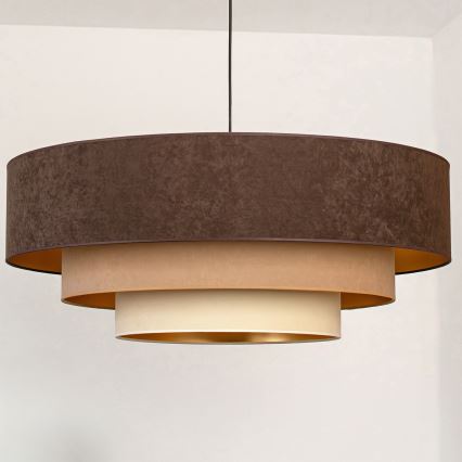 Brilagi - Żyrandol na lince LUNETA 3xE27/60W/230V śr. 80 cm brązowy/beżowy/kremowy