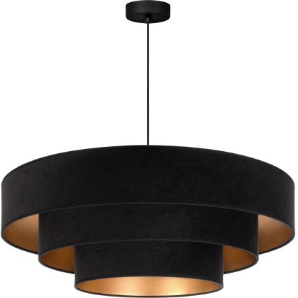 Brilagi - Żyrandol na lince LUNETA 3xE27/60W/230V Ø 80 cm czarny/złoty