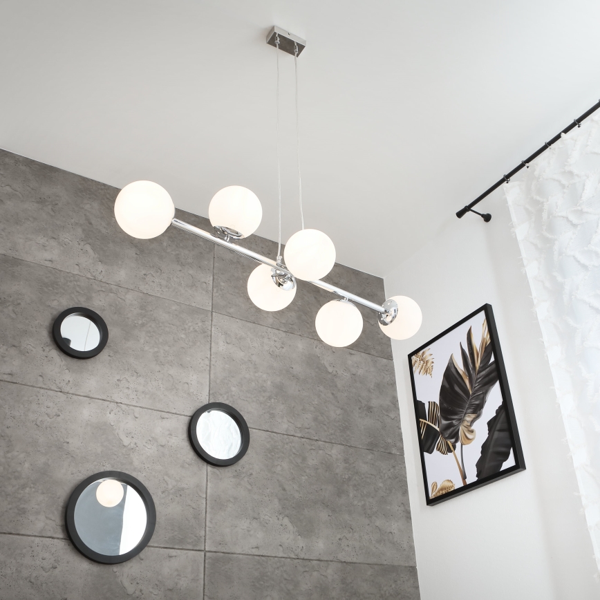 Brilagi - Żyrandol na lince MALONY 6xE14/20W/230V chrom błyszczący