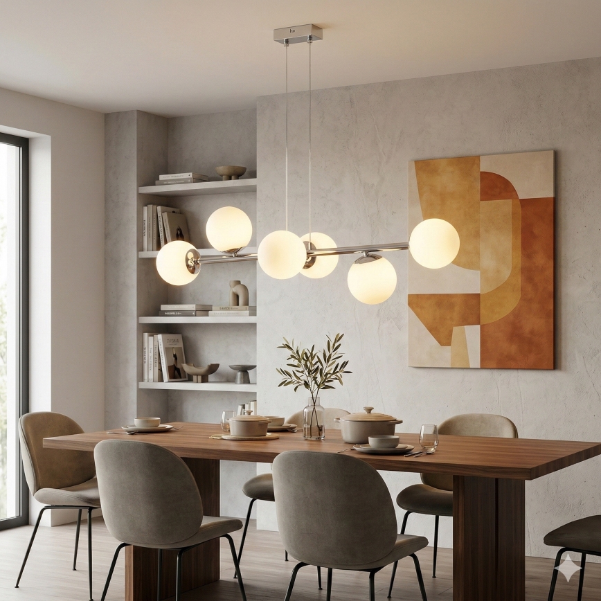 Brilagi - Żyrandol na lince MALONY 6xE14/20W/230V chrom błyszczący