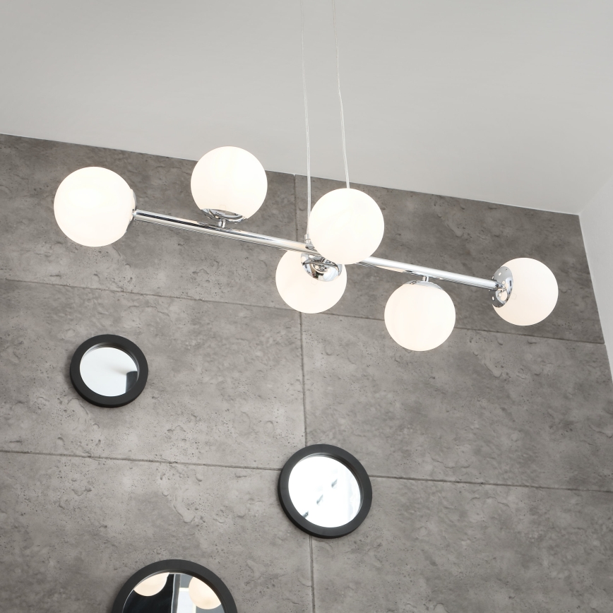 Brilagi - Żyrandol na lince MALONY 6xE14/20W/230V chrom błyszczący