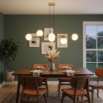 Brilagi - Żyrandol na lince MALONY 6xE14/20W/230V złoty