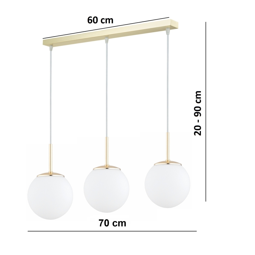 Brilagi - Żyrandol na lince MILO 3xE27/60W/230V złoty