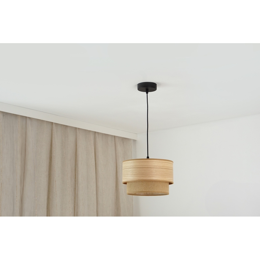 Brilagi - Żyrandol na lince MONTANA BOHO 1xE27/15W/230V śr. 25 cm brązowy/czarny