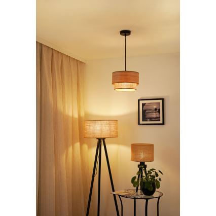 Brilagi - Żyrandol na lince MONTANA BOHO 1xE27/15W/230V śr. 25 cm brązowy/czarny