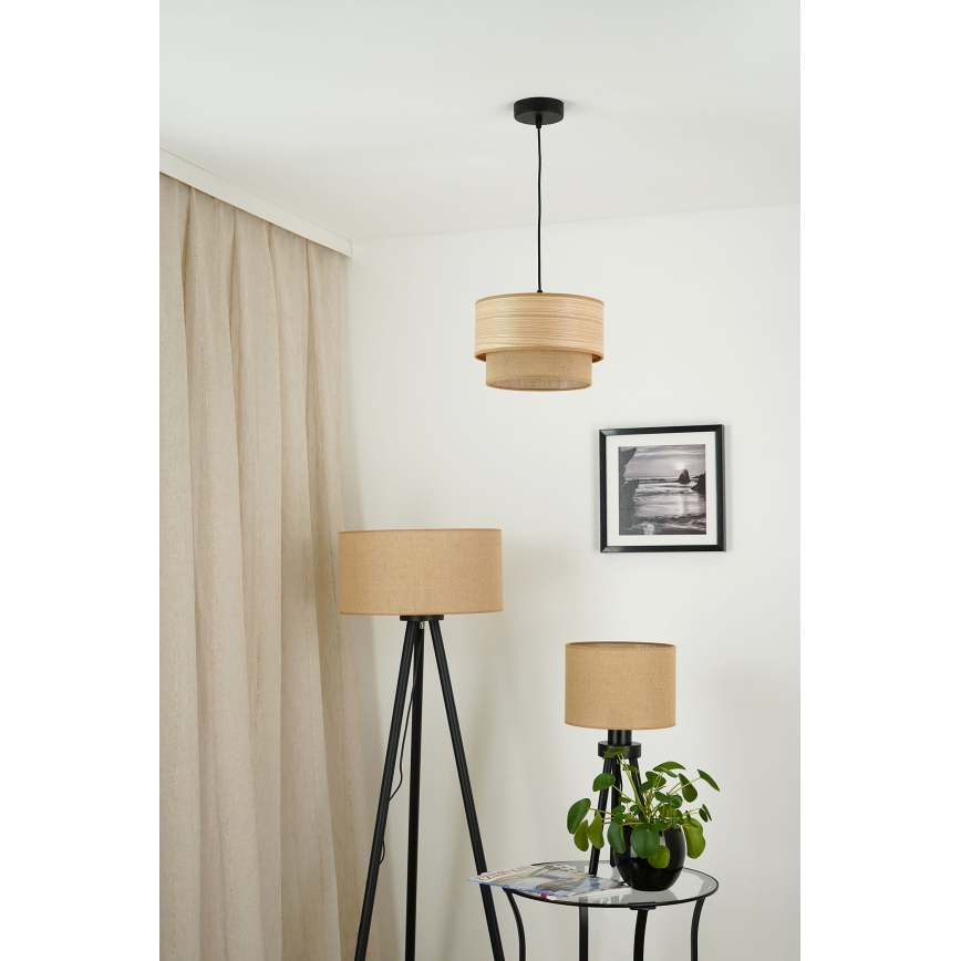 Brilagi - Żyrandol na lince MONTANA BOHO 1xE27/15W/230V śr. 25 cm brązowy/czarny