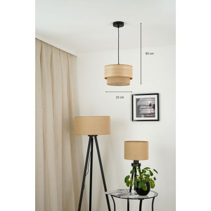 Brilagi - Żyrandol na lince MONTANA BOHO 1xE27/15W/230V śr. 25 cm brązowy/czarny